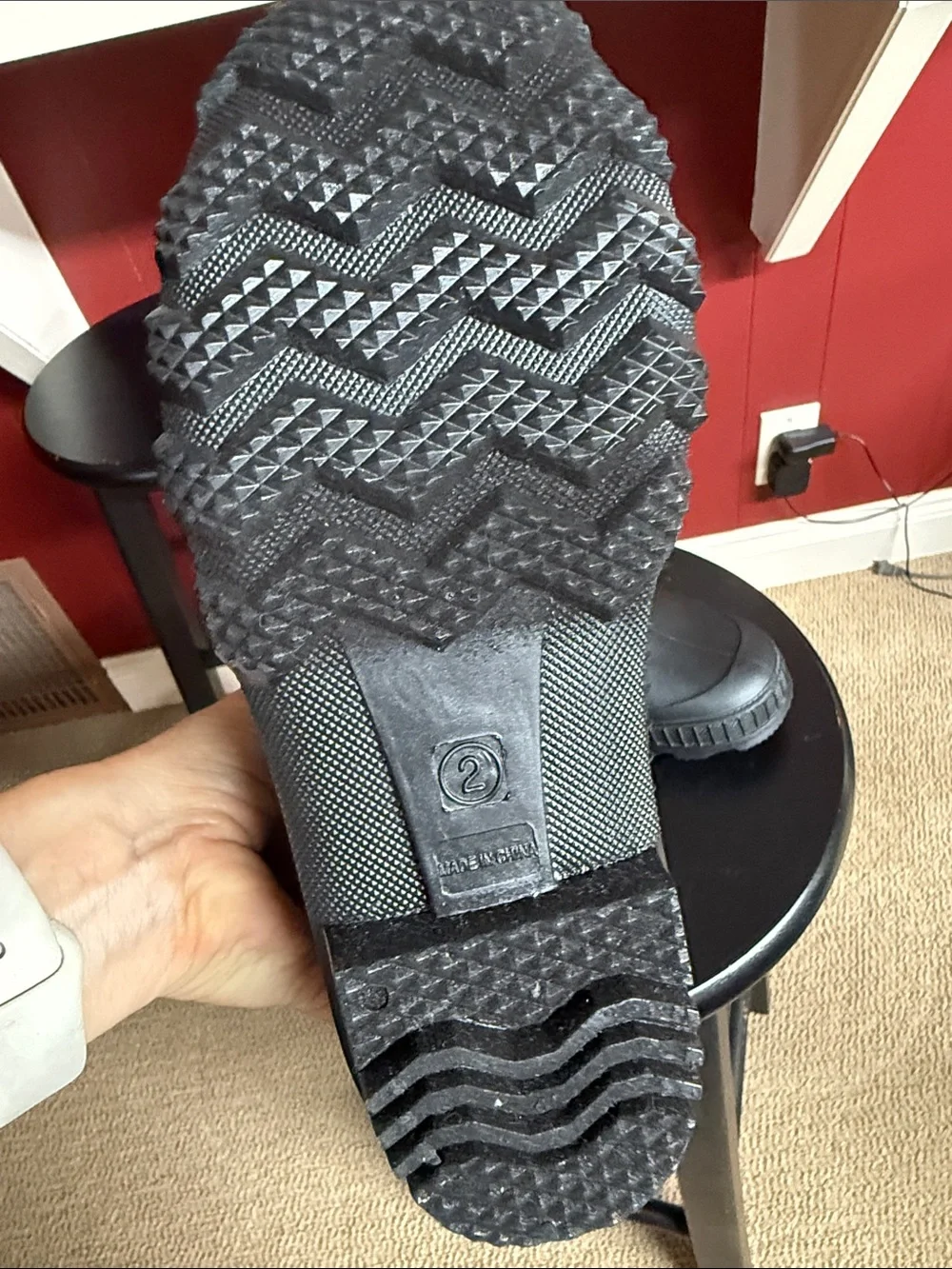 Max + Jake Black Rain Boots with Green Interior